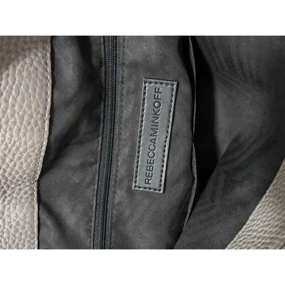 Rebecca‎ Minkoff Studded Leather Tote Bag Grey Shoulder Bag